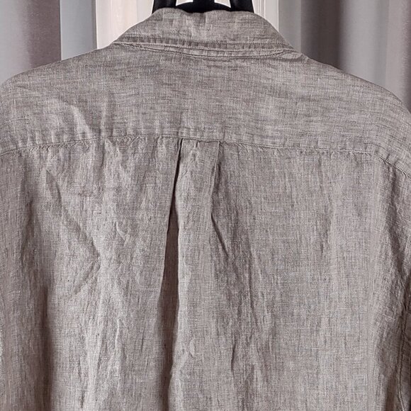 Roundtree & Yorke Light Brown Short Sleeve Casual 100% Linen Shirt Size XL (NWT) - Picture 4 of 13